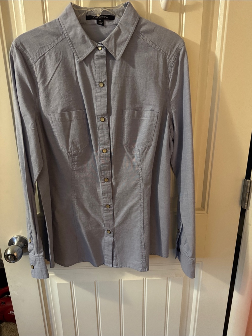 Club Monaco Light Blue Long-Sleeve Button-Up Shirt